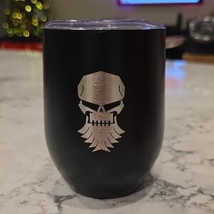 Black Skull Insulated Tumbler
